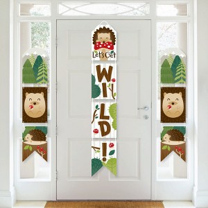 Big Dot of Happiness Forest Hedgehogs - Vertical Paper Door Banners - Woodland Birthday Party or Baby Shower Wall Decoration Kit - Indoor Door Decor - 1 of 4