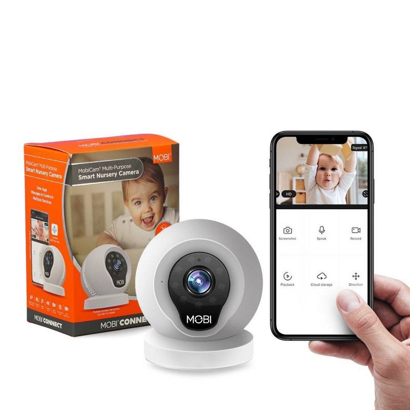 MobiCam Multi-Purpose, WiFi Video Baby Monitor - Baby Monitoring System - WiFi Camera with 2-way Audio, Recording, 1 of 9