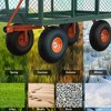 Heavy-Duty 2-in-1 Garden Wagon Utility Steel Cart with All-Terrain Tires and Removable Mesh Side Panels - 4 of 4