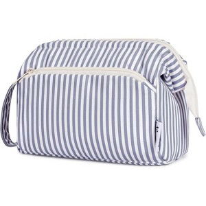 Narwey Striped Wide Open Makeup Bag Women, Travel Toiletry Bag - 1 of 3