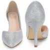 Perphy Women's Wedding Glitter Pointed Toe Slip-on Stiletto Heels Pumps - 2 of 4