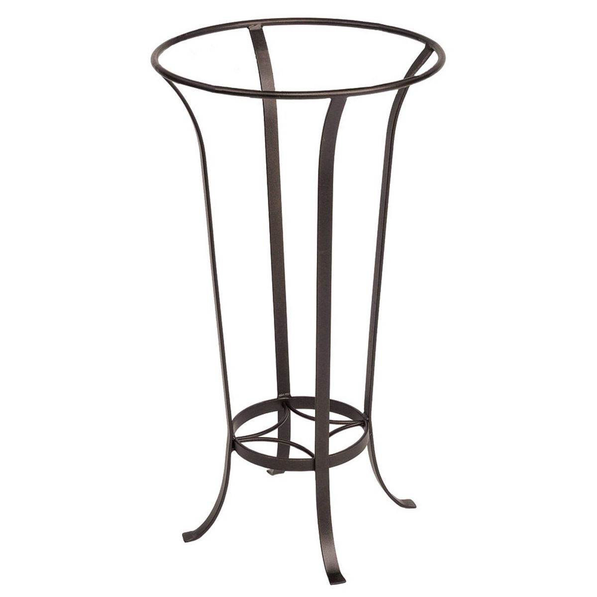 Tulip Iron Plant Stand Roman Bronze - Achla Designs: Freestanding Metal Planter Holder, Indoor/Outdoor Use, 28" Tall