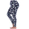 Women's Plus Size Super Soft Midi-Rise Printed Leggings - One Size Fits Most Plus - White Mark - 3 of 3