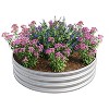Kelly 32.08''x11.4" Metal Patio Round Planter Box, Raised Garden Bed for Vegetables, Flowers, Outdoor Furniture - The Pop Home - 4 of 4