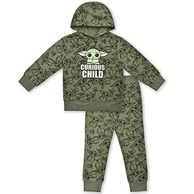 Photo 1 of [Size 12mo] Star Wars Boy's Baby Yoda Pullover Hoodie Jacket and Jogger Pants Bundle Set for infant