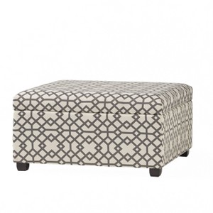 Tempe Storage Ottoman: Christopher Knight Home, No Assembly, Polyester Upholstery, Hardwood Frame - 18.5" Height - 1 of 4