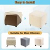 Unique Bargains Elastic Living Room Bedroom Square Foot Stool Cover - 4 of 4