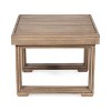 GDFStudio Andrae Rustic Outdoor Acacia Wood Side Table, Brown - 4 of 4