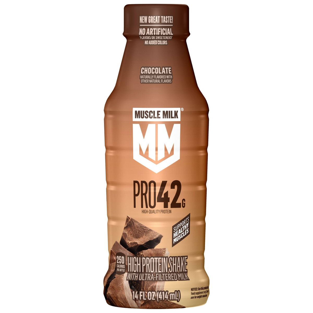 Muscle Milk Pro Chocolate - 14 fl oz: 42g Protein, Non-Caffeinated