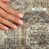 Washable Runner Rug Non Slip Floor Carpet, Low Pile Distressed Kitchen Rug, Non-Shedding Faux Wool Soft Rug, Vintage Printed Rug - 3 of 4