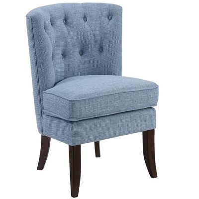 26"Blue Upholstery Button Tufted Accent Chair