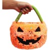 Spooky Central Plush Jack-O-Lantern Trick or Treat Bag for Halloween Party Decorations (10 x 8.75 In) - 2 of 4