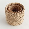 Plum & Post Abaca French Braid Storage Baskets Round Set Of 2 - 3 of 4