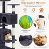 Aukfa 54-Inch Cat Tree Tower with Scratching Posts, Double Condos & Dangling Toys - Beige Pet Playhouse for Kittens and Cats, Dark Blue - 4 of 4