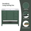 Mshliw 36" Bathroom Vanity with Ceramic Sink, One Cabinet, Three Drawers, and Open Shelf - Modern Freestanding Design - 2 of 4