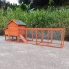 ORRD 122" Large Wooden Chicken Coop, Outdoor Hen House with Nesting Box and Wire Fence Poultry Cage - 4 of 4