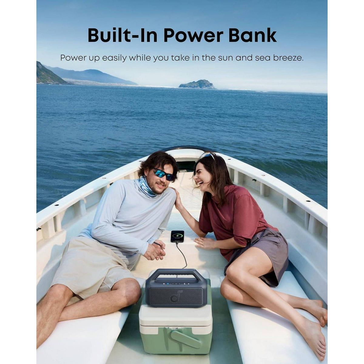 Anker Soundcore Boom 2 Portable Waterproof Bluetooth Speaker with Built-In Power Bank - Black - thumbnail 7