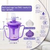 LunaLulinlk Sippy Drinking Cups, Plastic+Silicone 5CC or 10CC, Purple - 3 of 4
