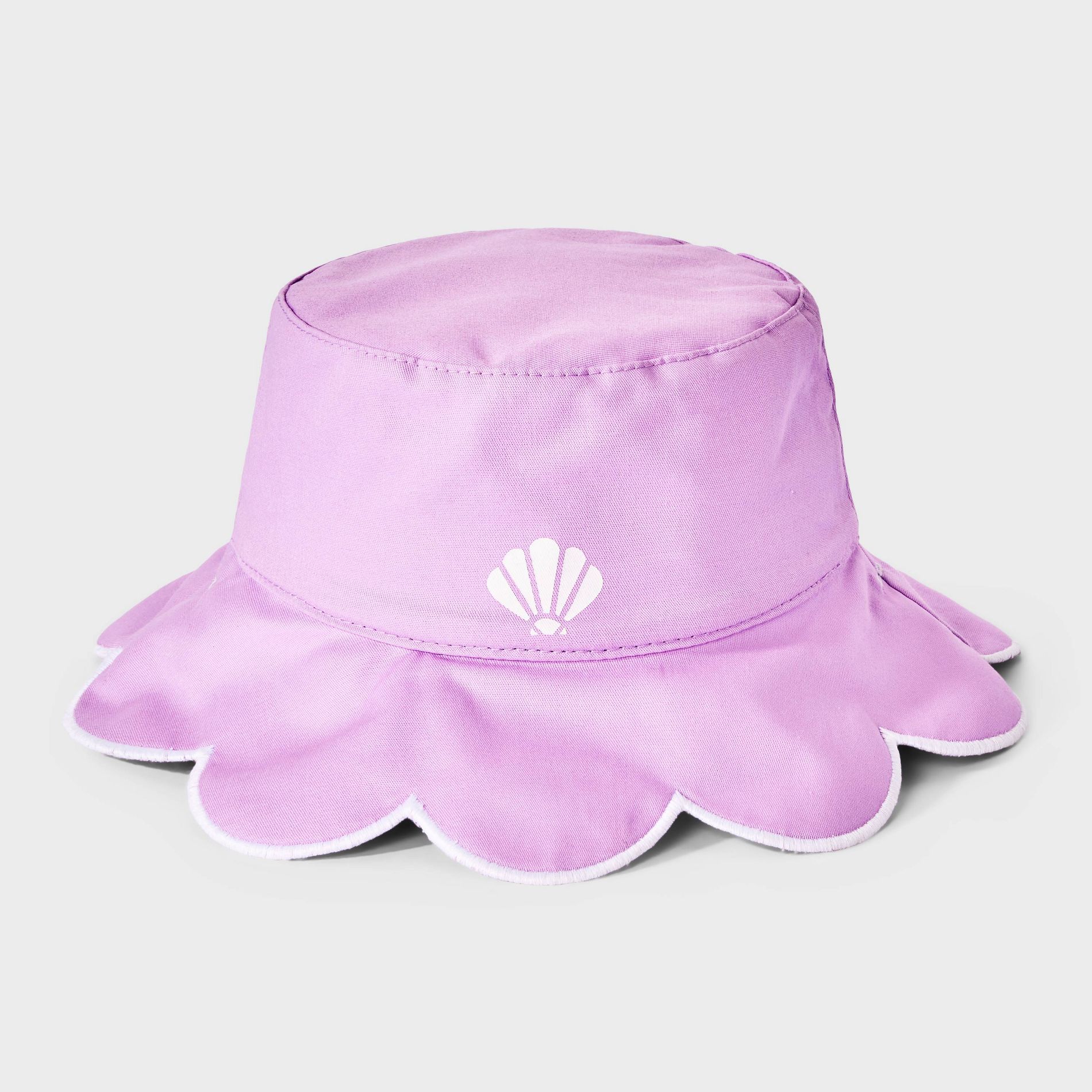 Toddler Girls' Shell Scallop Reversible Bucket Hat - Cat & Jack™ Purple/Cream