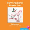 Big Dot of Happiness A Tini Bit Merry Napkins, Christmas Cocktail Party Decor, Holiday Candy Cane Martini, White 3-Ply Paper Luncheon Napkins - 24 Ct - 4 of 4