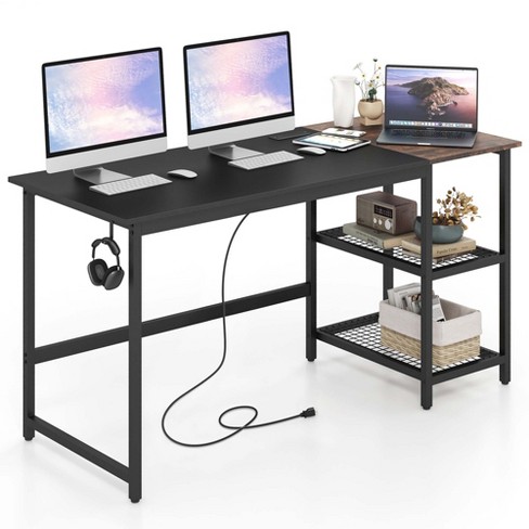 Costway 22 Wide Computer Desk Writing Study Laptop Table w/ Drawer &  Keyboard Tray Black