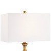 Vienna Full Spectrum Valerie Modern Table Lamp with Clear Acrylic Riser 28" Tall Clear Crystal White Fabric Shade for Bedroom Living Room Bedside Home - 3 of 4