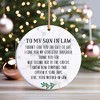 to My Son in Law Christmas Ornament from Mother-in-Law - 4 of 4