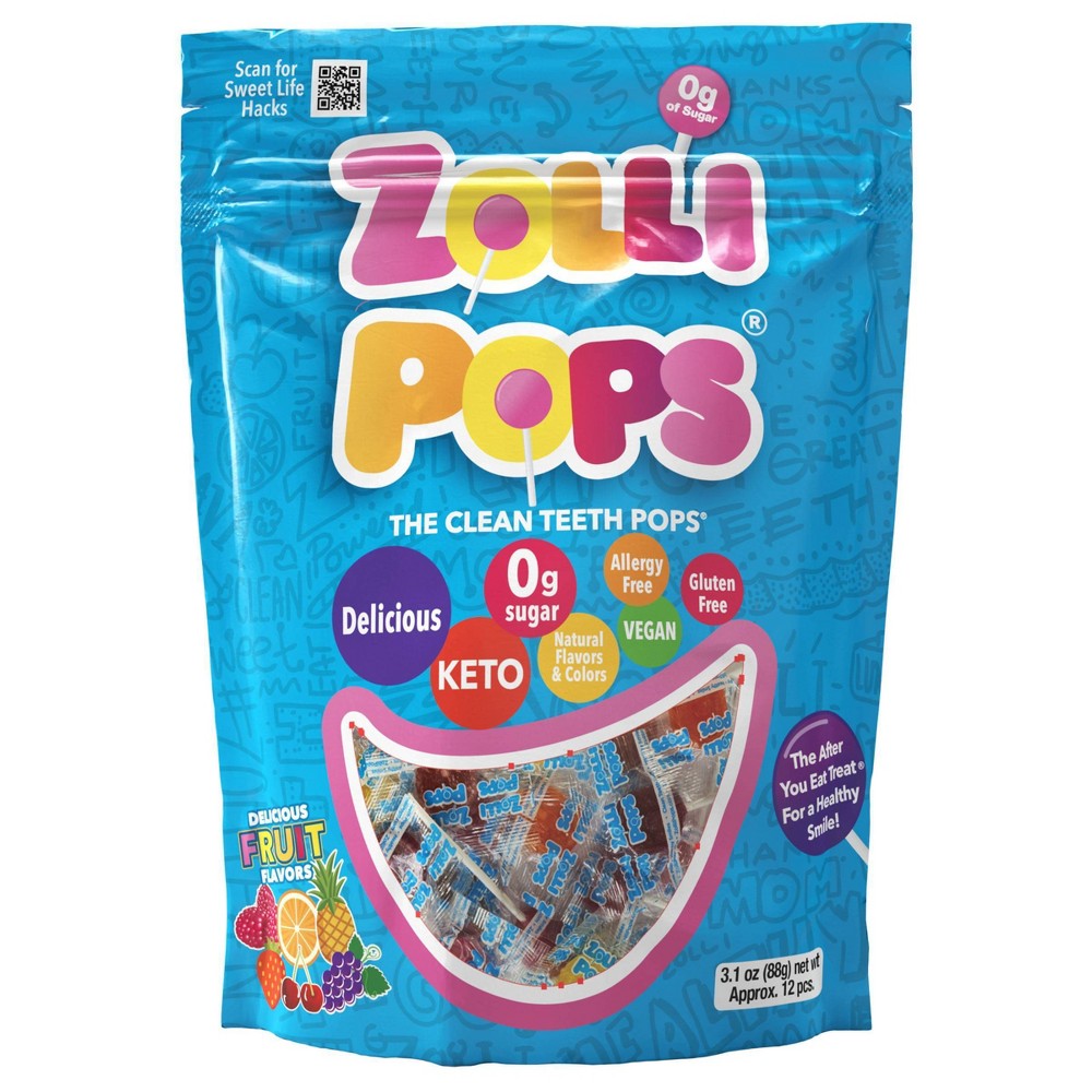 Zollipop Clean Teeth Candy - 3.1oz: Kosher, Sugar-Free, Non-GMO, Fruit Flavors