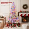 Tangkula 7 FT Half Artificial Christmas Tree w/ 852 Branch Tips & 240 LED Lights 9 Modes - 3 of 4