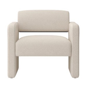 SYFERLORY Single sofa chair, upholstered comfortable chair with armrests, for dining room/bedroom/living room/reception - BEIGE - 1 of 1