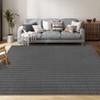 Printed Area Rug, Realistic Braided-Look Textured Rugs, Machine Washable Non-Slip Indoor Carpet for Living Room, Bedroom & Durable Home Decor - 3 of 4