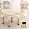 Modern Kids Table and 4 Chair Set,23.26" Height Adjustable Toddler Tables and 4 Chairs with Non-Slip Desk Legs&Organizer Graffiti Desktop - 3 of 4
