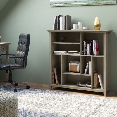 TOAOTBNBO Wood Bookshelves with 8 Cube Storage Cabinet, Open Bookcase with Tapered Legs Wide Display Book Shelf for Entryway