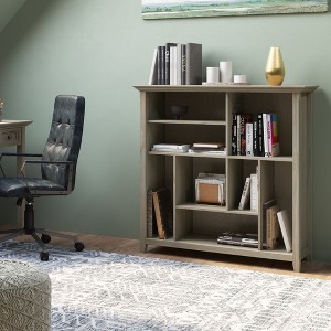 TOAOTBNBO Wood Bookshelves with 8 Cube Storage Cabinet, Open Bookcase with Tapered Legs Wide Display Book Shelf for Entryway - 1 of 4