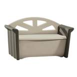 Rubbermaid Utility Patio Storage Bench Olive Green - 32gal