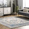 Nuloom Alexis Oriental/Persian 4x6 Indoor Area Rug for Living Room Bedroom Dining Room Kitchen, Blue/Ivory - 2 of 4