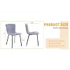A set of 4 high quality dining chairs with black metal legs Luxury Minimalist Chairs - 3 of 4