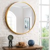 Spassway 28"H x 28"W Round Versatile Decorative Aluminum Alloy Mirror Art Designs for Living Room Bedroom Entryway Office Home Black/Gold Available - 2 of 4