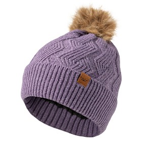 Britt's Knits Womens Stylish Warm Knit Mainstay Plush-Lined Pom Pom Cold Weather Hat - 1 of 4