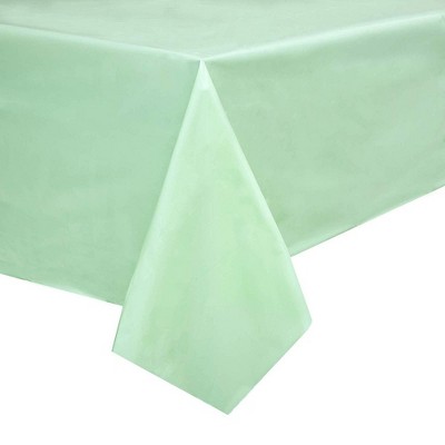 Sparkle and Bash 3 Pack Mint Green Disposable Plastic Rectangle Party Table Cloth Cover