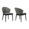 Set of 2Juno Fabric Wood Dining Chairs - Armen Living - 2 of 4
