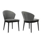 Set of 2Juno Fabric Wood Dining Chairs - Armen Living