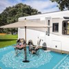 Outdoor Rug Carpet Waterproof Rug Indoor Outdoor Area Rug for RV Camping Picnic Reversible Lightweight Plastic Straw Outside Rug for Patio - 4 of 4