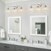 POWLIG 22.44" Nickel Modern Vanity Light Fixture - 3-Light Bathroom Mirror Lighting with Clear Glass Globe Shades - 4 of 4