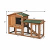 Costway 58'' Wooden Rabbit Hutch Large Chicken Coop Weatherproof Indoor Outdoor Use - 2 of 4