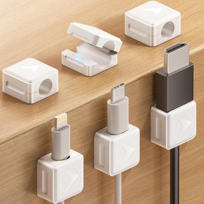 VisioGear Cord Holder, Desk Cord Organizer Cable Clips, Wire Management Clips & Cable Hooks