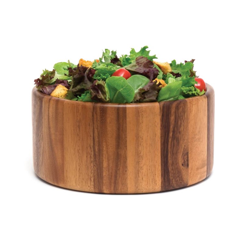Lipper International Acacia Salad Bowl with Salad Servers, 3 of 6