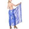 LA LEELA Women's Beach Bikini Swimwear Cover up Wrap Skirt Bathing suit Summer Wraps Sarong Swimsuits for Women One Size Blue, Seashell - 3 of 4