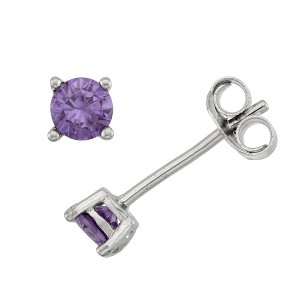 Junior Jewels Silver Cubic Zirconia Birthstone Stud Earrings - 1 of 2