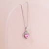 Girls' Royal Heart & Gem Sterling Silver Necklace - In Season Jewelry - 4 of 4